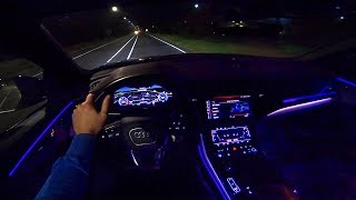 2019 AUDI Q8 SLine Quattro NIGHT POV Drive AMBIENT LIGHTING by AutoTopNL [upl. by Placeeda]