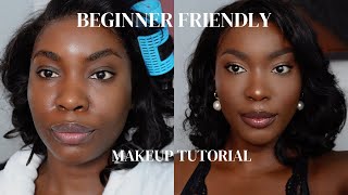 MAKEUP TUTORIAL FOR BEGINNERS  VERY EASY DARK SKIN MAKE UP makeuptutorial beginnersmakeup [upl. by Aiht]