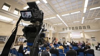 Conferenza Stampa di presentazione degli interventi di restauro del Baldacchino di San Pietro [upl. by Trah]