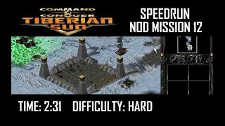 SPEEDRUN CampC Tiberian Sun Nod Mission 12 Hard NO GLITCH [upl. by Simaj]