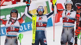 FIS Alpine Ski World Cup  Mens Slalom Run 2  Kitzbühel AUT  2022 [upl. by Llewej]