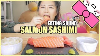 SALMON SASHIMI  EATING SOUND  ASMR [upl. by Alrahc]