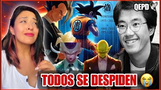 Los GUERREROS Z se DESPIDEN de AKIRA TORIYAMA REAL 😭🕊️ Voz en Latino todos se qubraron 💔 [upl. by Caterina]