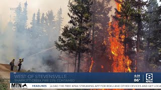 Sharrott Creek Fire near Stevensville at 2873 acres 23 contained [upl. by Rabbaj]