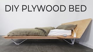 DIY Plywood Bed  Requires just 4 basic power tools [upl. by Tsepmet]