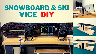 DIY SKI amp SNOWBOARD WAXING TUNING VICE  Тиски для заточки канта сноуборда и горных лыж [upl. by Ynnavoj]