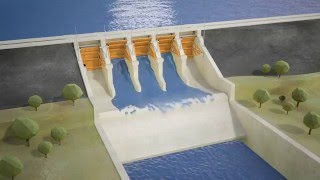 Seqwater explains How gated dams work animation [upl. by Rorrys426]