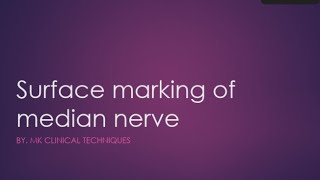 surface marking of median nerve median nerve surface anatomy [upl. by Tnecniv801]