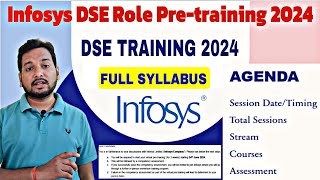 Infosys DSE Role Exam Pattern amp Syllabus 🔥 Training Process  Infy Pretraining  Onboarding Update [upl. by Naitirb329]