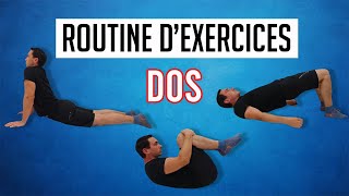 ROUTINE DEXERCICES CONTRE LE MAL DE DOS ÉTIREMENTS ASSOUPLISSEMENTS RENFORCEMENT [upl. by Elleuqar]