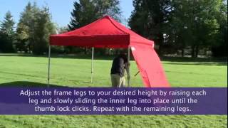 Instant Canopy Sidewall Setup  FoodTentcom [upl. by Madid107]