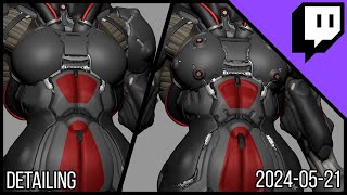 3D Character Sculpting  Marco Plouffes Twitch Stream of 20240521  Detailing [upl. by Lednahc]