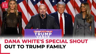 This is Karma… Dana Whites special shout out to Trump family on US Presidential election victory [upl. by Anera706]