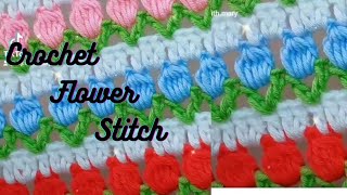 crochet flower stitch  Crochet free pattern  Crochet flower crochet crochettutorial handmade [upl. by Karalynn721]