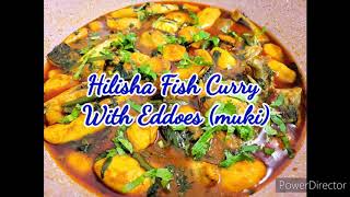 How To Cook Hilisha Fish With Eddoes Muki [upl. by Rimahs466]