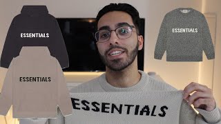 FEAR OF GOD ESSENTIALS KNIT HOODIE REVIEW AND SIZING [upl. by Nereil]