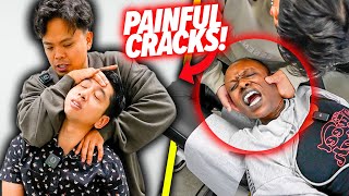 THE MOST PAINFUL BACK CRACKS COMPILATION 😱  Chiropractic Adjustment Shorts Dr Tubio [upl. by Akived935]