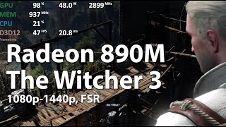 THE WITCHER 3 on RADEON 890M iGPU Ryzen AI 9 HX 370  Gameplay Benchmark Test [upl. by Leicester]