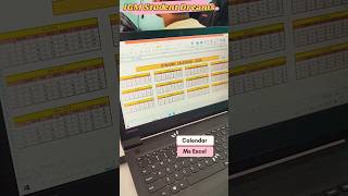 Dynamic calendar in ms excel shorts viralvideo viralshort youtube youtubeshorts [upl. by Sillert]