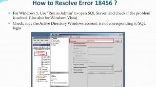 Fix SQL Login Failed Error 18456 [upl. by Revkah291]