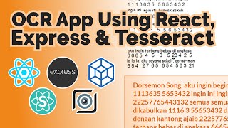 OCR Application Using Expressjs Reactjs amp Tesseract [upl. by Enail]