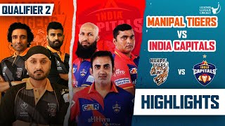 Qualifier 2  Manipal Tigers VS India Capitals  Highlights Match  Legends League Cricket 2023 [upl. by Enoved468]