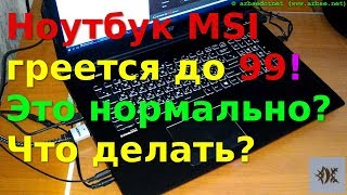 Ноутбук MSI греется до 99 Это нормально Что делать [upl. by Tj]