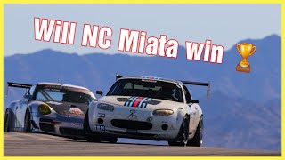 Miata NC 25 vs Supra for 1st place in TT3 Chuckwalla raceway [upl. by Wernda94]