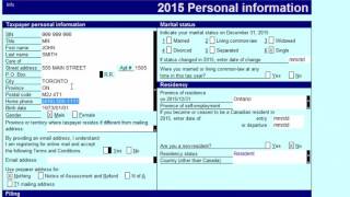 Preparing Canadian Personal T1 Returns – Inputting Proper Personal Information Part 1 of 5 [upl. by Lletnwahs]