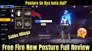 FF New Posture Feature Full Details  Posture Feature Kaise Use Kare  Free Fire Posture Use [upl. by Wadlinger]