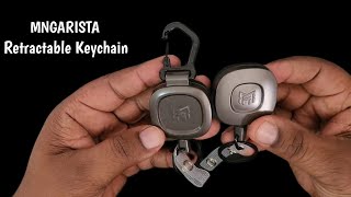 MNGARISTA Metal Heavyduty Retractable Keychain with Badge Holder 2 Pack [upl. by Eilla846]