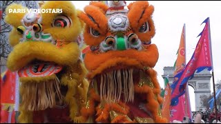 Chinese New Year 4 february 2024 Celebration of the Dragon  Paris Champs Elysées Nouvel an chinois [upl. by Ahseken]