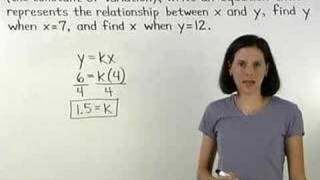 Direct Variation  MathHelpcom  Algebra Help [upl. by Idissac]