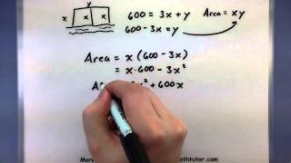 PreCalculus  Quadratic word problem involving maximums or minimums [upl. by Kosak90]