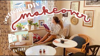 I TURNED MY KITCHEN INTO A CAFE  extreme DIY home makeover [upl. by Etnaled]