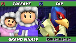 SX 573 GRAND FINALS  Treeaye Ice Climbers Vs DIP L Falco Smash Melee  SSBM [upl. by Yregerg]