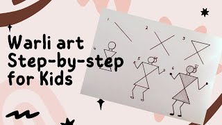 Stepbystep tutorial of Warli art for kids  How to draw warli drawing  Warli art for kids [upl. by Eniledam270]