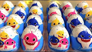 No talking ASMR Unboxing Chocolate Eggs Baby Shark [upl. by Aciraa]