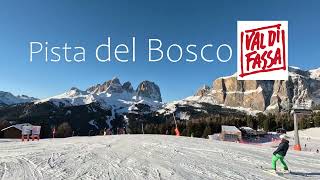 Pista del Bosco Canazei valdifassa dolomitisuperski dolomites pistesci skislopes [upl. by Nilo]