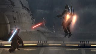 ObiWan Kenobi vs Jango Fett 4K HDR  Star Wars Attack of the Clones [upl. by Cissie94]