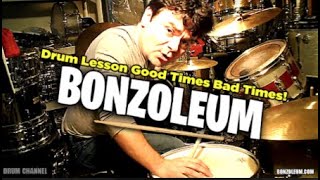 DRUM LESSON ★ GOOD TIMES BAD TIMES Led Zeppelin [upl. by Dranyam]