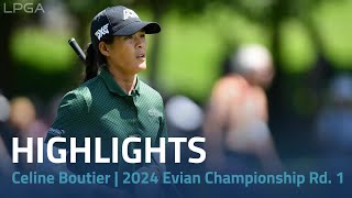 Celine Boutier Highlights  2024 Amundi Evian Championship Rd 1 [upl. by Marta]