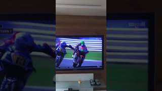 Moto2 Misano Romano Fenati pinza il freno di Manzi a 250kmh [upl. by Llehcram]