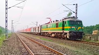 High Speed Crossing Guwahati Kolkata Agartala AC SF Special Express  Indian Railways [upl. by Yrolg167]