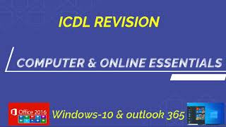 ICDL Computer amp online Essentials  Windows 10 amp Outlook 365Diagnostic Test [upl. by Behlke]