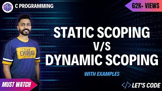 Static Scoping vs Dynamic Scoping in C language with Example [upl. by Yztim473]