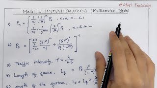 Model 3 MMS InfinityFCFS Multiservice Model  Queueing Theory in Operation Research [upl. by Cloris908]