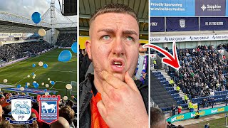 FANS CAUSE CHAOS amp 4000 TOWN FANS LEFT FRUSTRATED as PRESTON beat IPSWICH 32 [upl. by Mook]