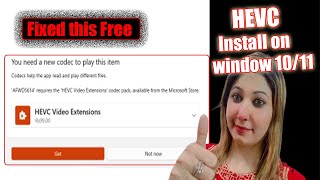 How To Install HEVC Codec on Windows 1011 Free  HEVC Codecb [upl. by Rushing]