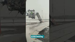 Finnair A350 Deicing aircraft in Vantaa Finland shorts lentoasema lentokone christmas aviation [upl. by Huff218]